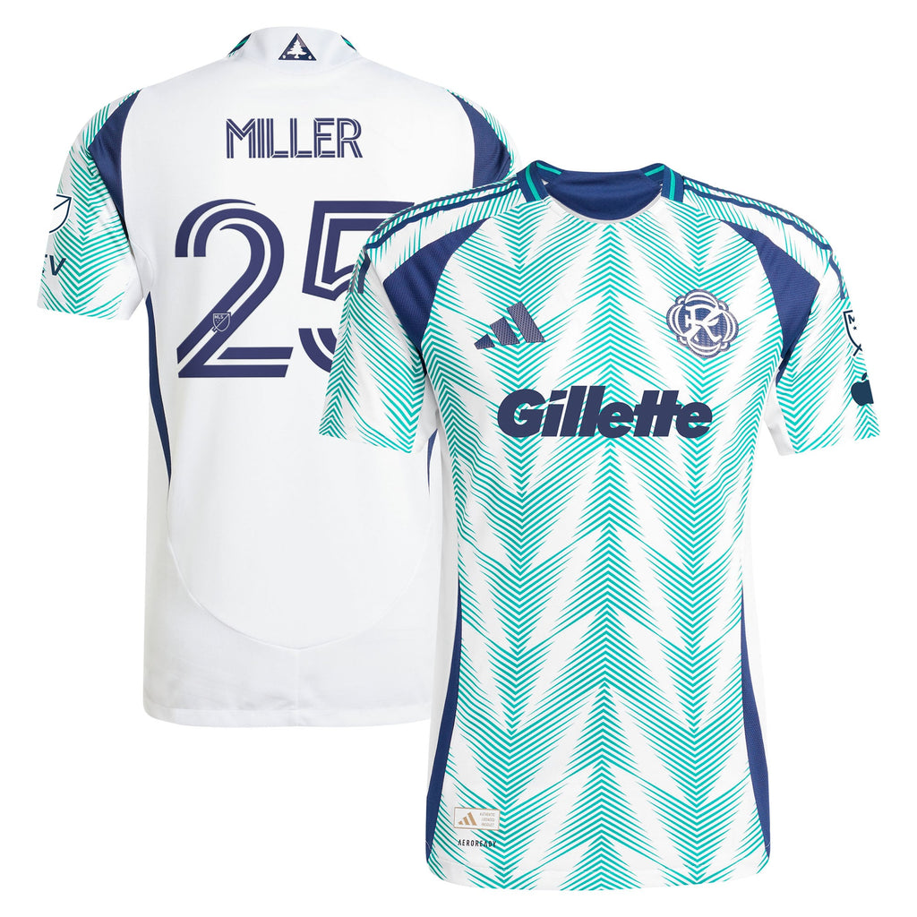 Men's New England Revolution Peyton Miller White 2025 Eastern White Pine x Flag of New England On-Field Authentic Jersey