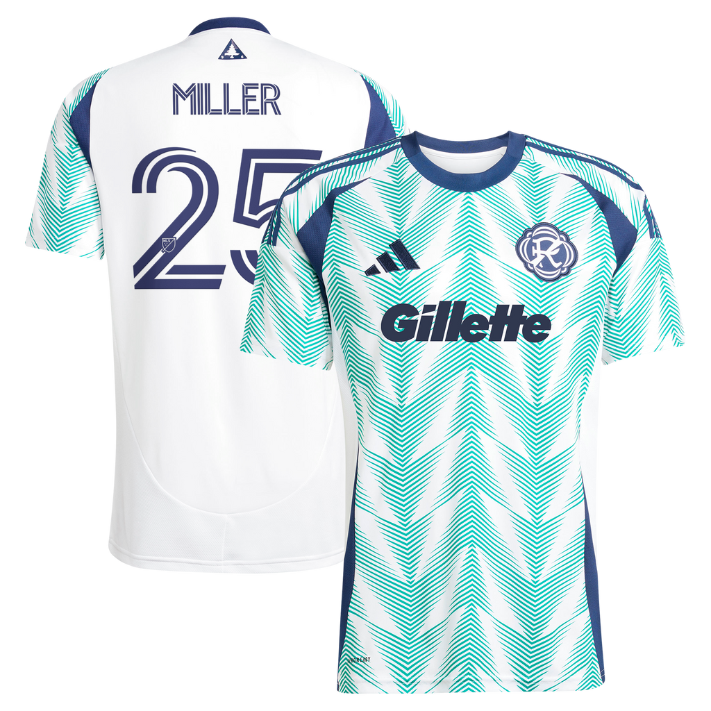 Men's New England Revolution Peyton Miller White 2025 Eastern White Pine X Flag of New England Replica Jersey