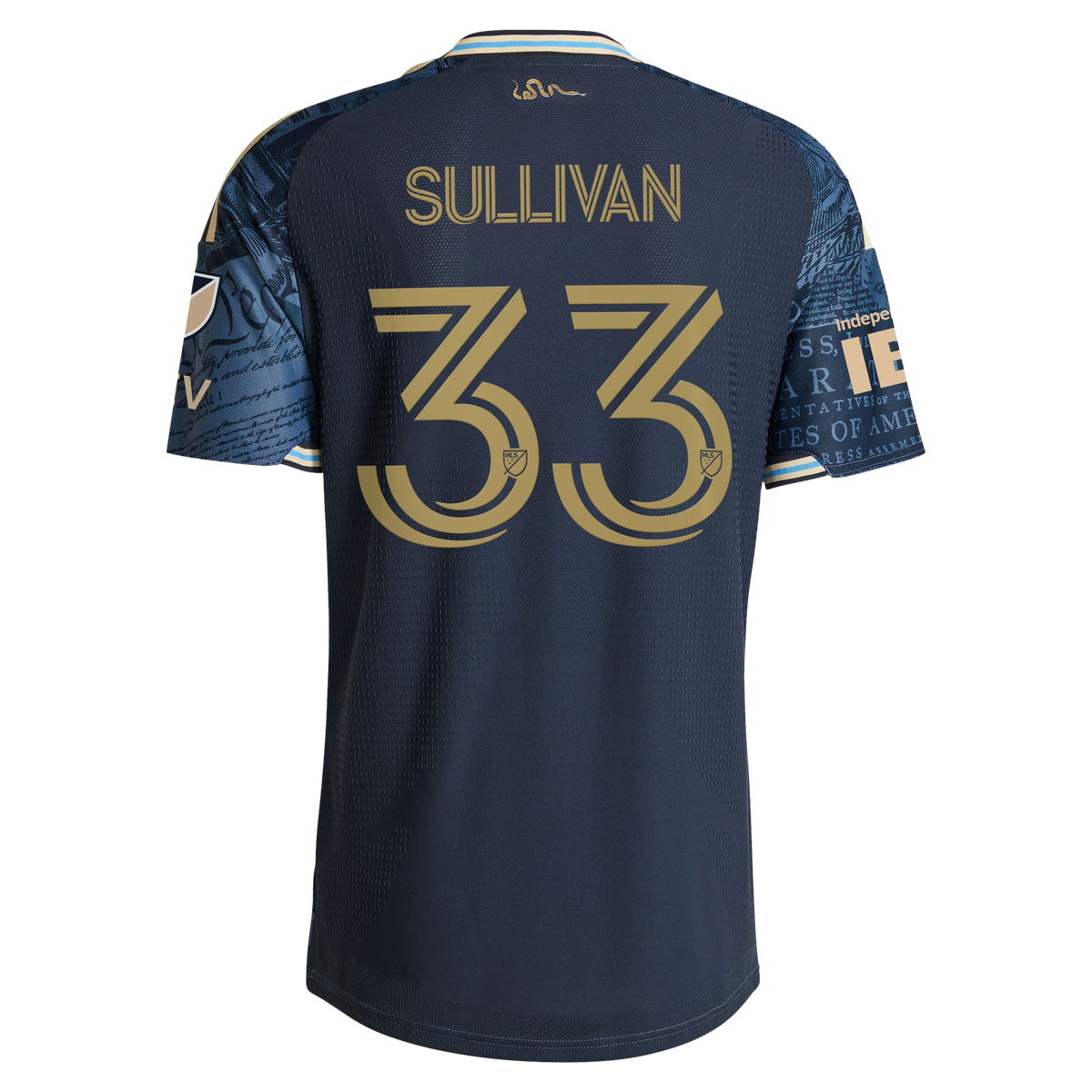 Men's Philadelphia Union Quinn Sullivan Navy 2026 1776 Kit On-Field Authentic Patch Jersey