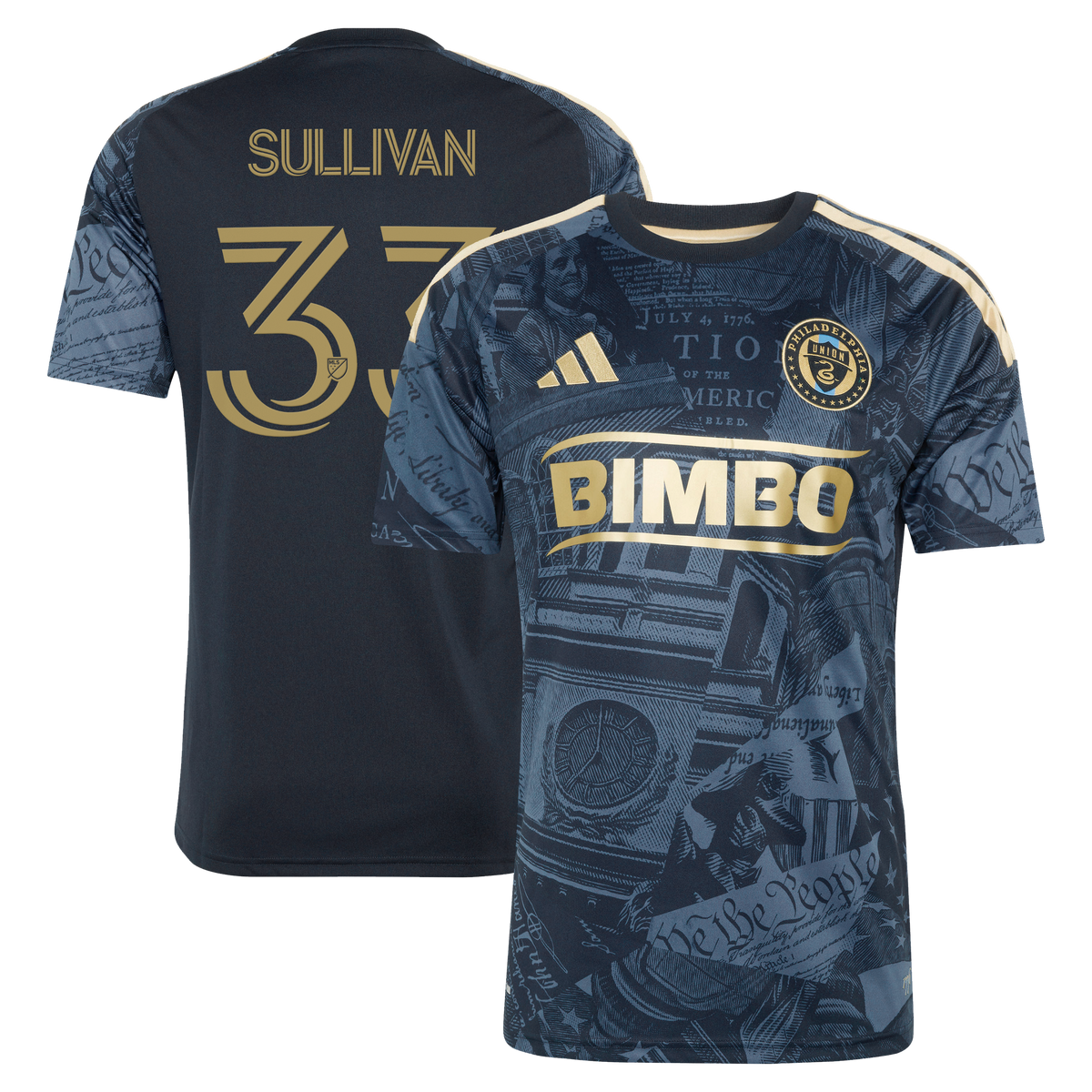 Men's Philadelphia Union Quinn Sullivan Navy 2026 1776 Kit Replica Jersey