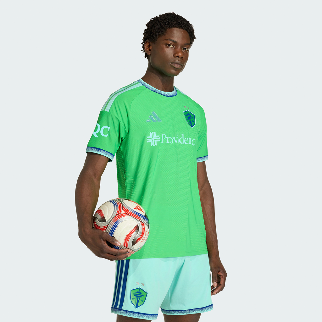 Men's Seattle Sounders FC Rave Green 2026 The Evergreen State Kit On-Field Authentic Patch Jersey