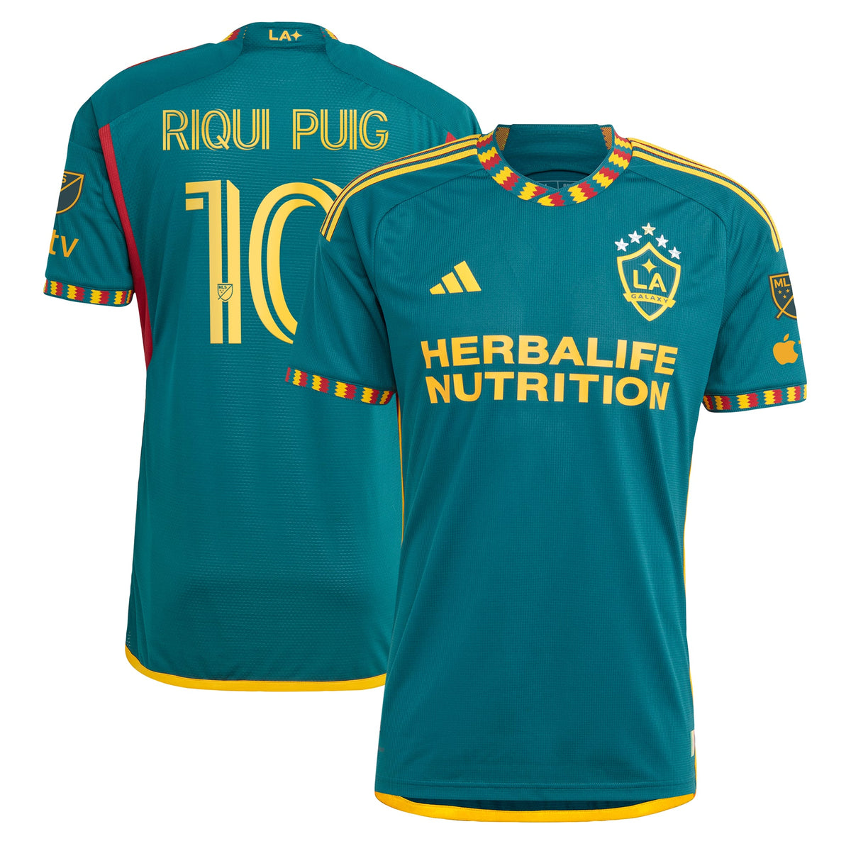 Men's LA Galaxy Riqui Puig Green 2024 LA Kit Authentic Player Jersey
