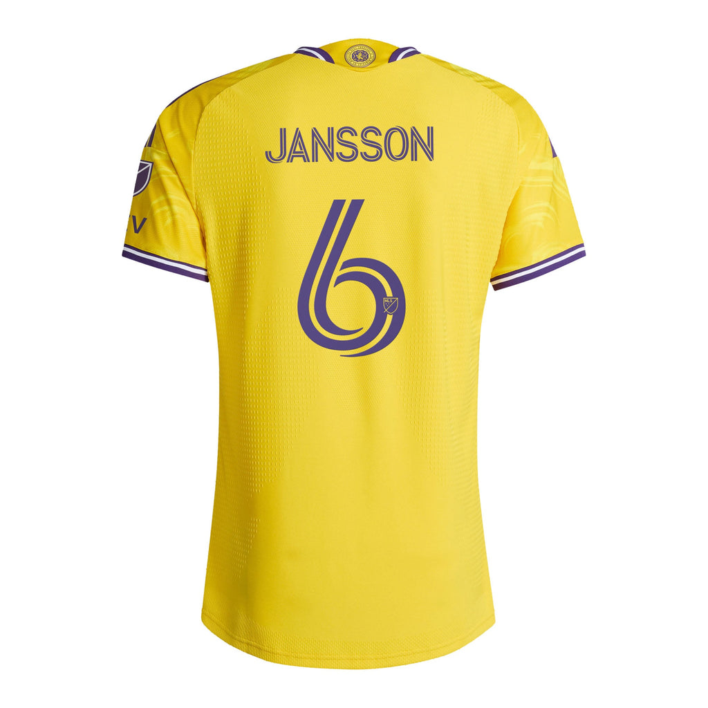 Men's Orlando City SC Robin Jansson Yellow 2026 Sunken Treasure Kit On-Field Authentic Patch Jersey