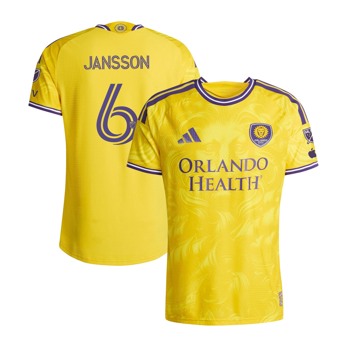 Men's Orlando City SC Robin Jansson Yellow 2026 Sunken Treasure Kit On-Field Authentic Patch Jersey