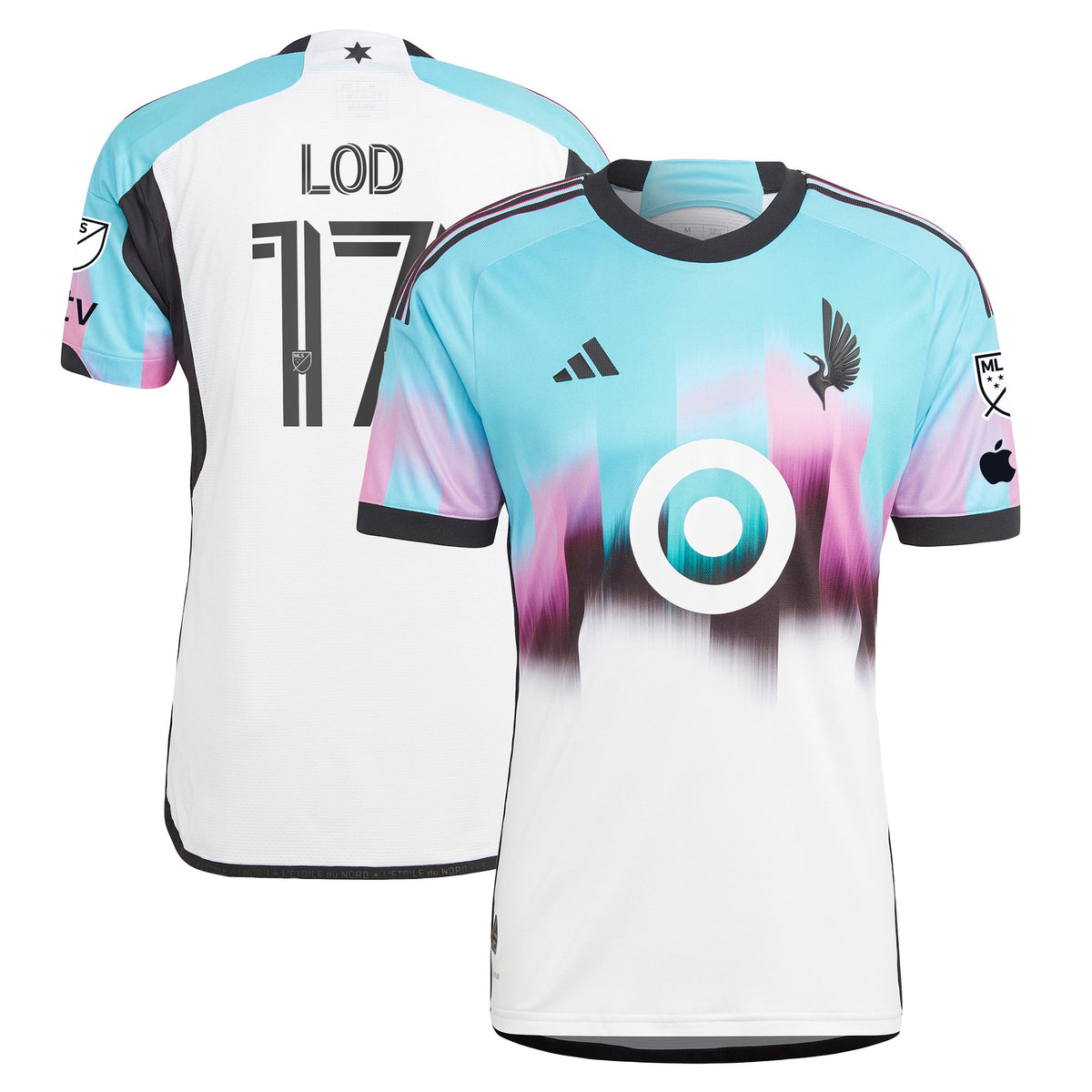 Men's Minnesota United FC Robin Lod White 2023 The Northern Lights Kit Authentic Jersey