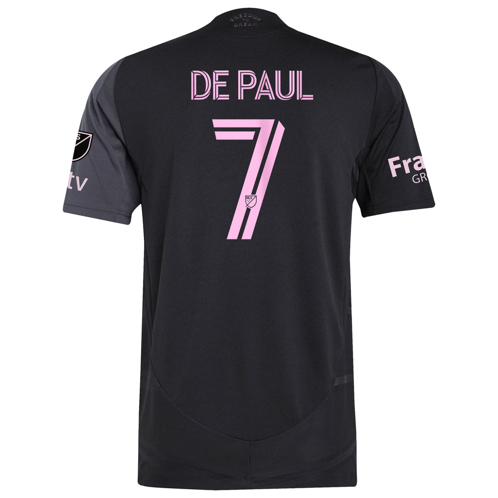 Men's Inter Miami CF Rodrigo De Paul Black 2025 The Fortitude Kit Authentic Player Jersey