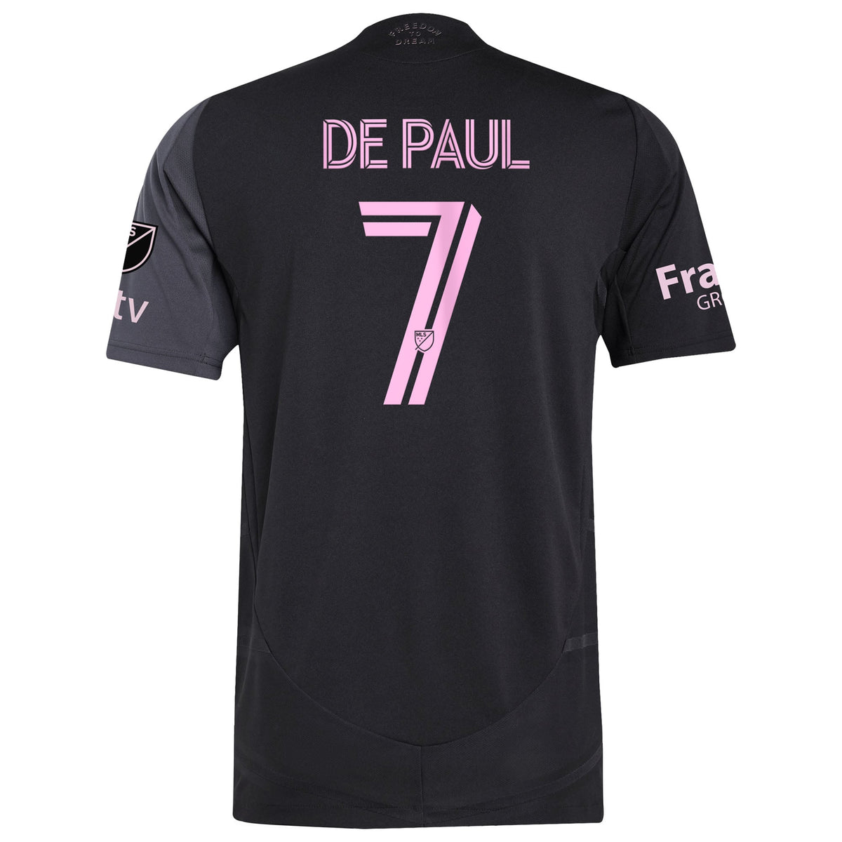 Men's Inter Miami CF Rodrigo De Paul Black 2025 The Fortitude Kit Authentic Player Jersey