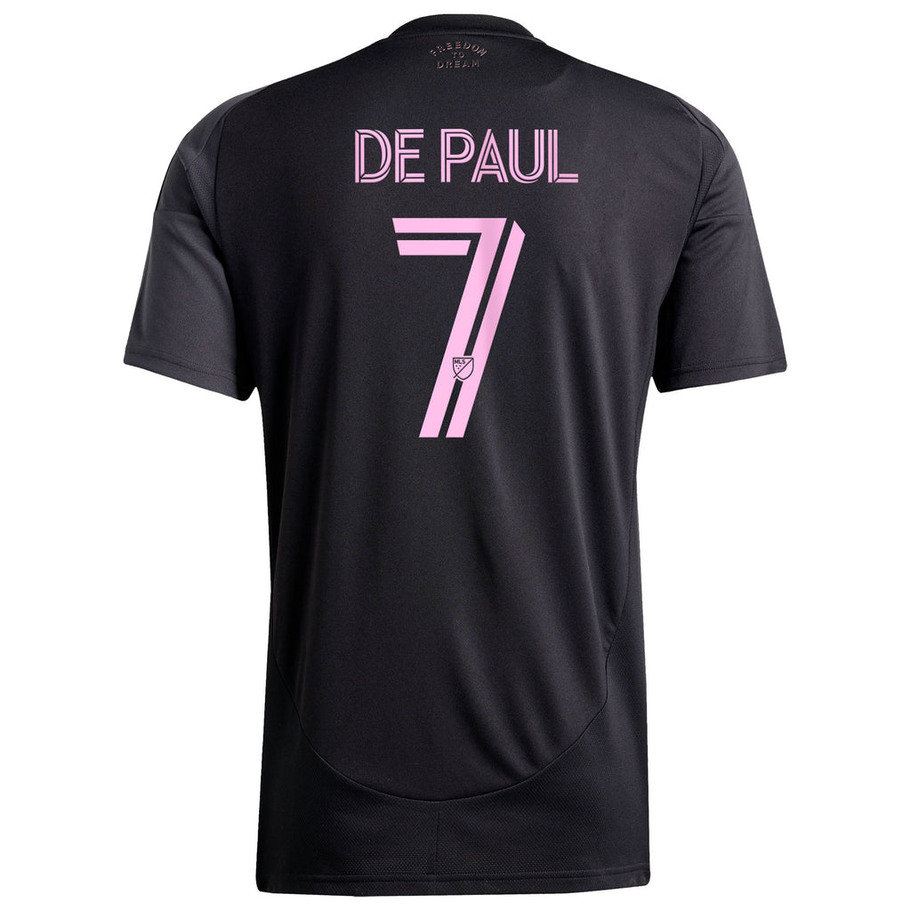 Men's Inter Miami CF Rodrigo De Paul Black 2025 The Fortitude Kit Replica Player Jersey