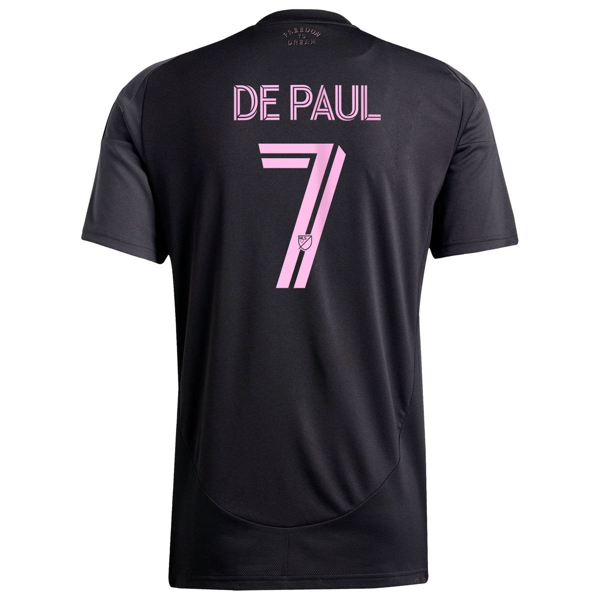 Men's Inter Miami CF Rodrigo De Paul Black 2025 The Fortitude Kit Replica Player Jersey