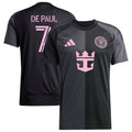 Men's Inter Miami CF Rodrigo De Paul Black 2025 The Fortitude Kit Replica Player Jersey