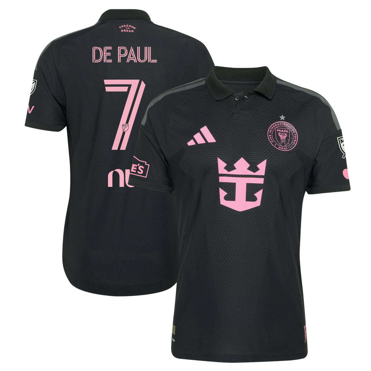 Men's Inter Miami CF Rodrigo De Paul Black 2026 Presagio On-Field Authentic Patch Jersey
