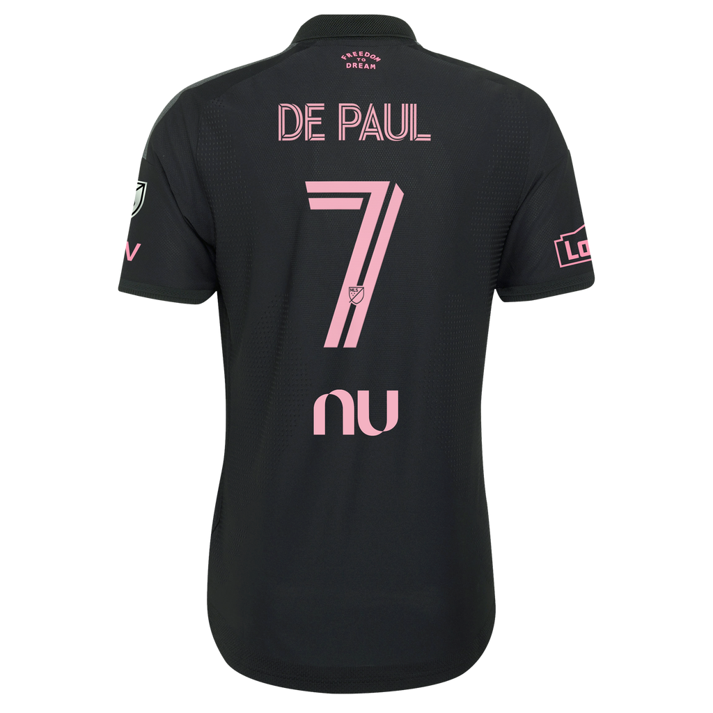 Men's Inter Miami CF Rodrigo De Paul Black 2026 Presagio On-Field Authentic Patch Jersey