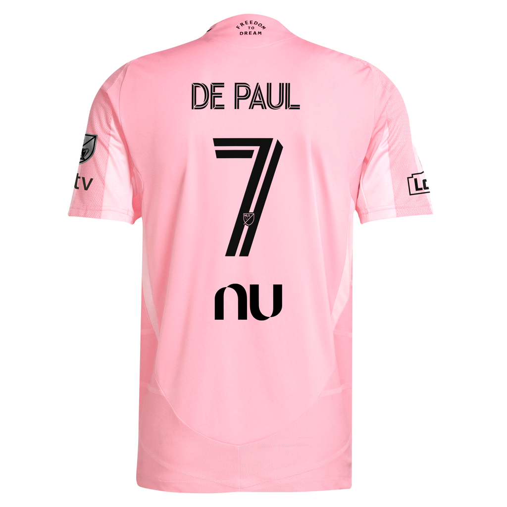 Men's Inter Miami CF Rodrigo De Paul Pink 2025 Euforia On-Field Authentic Jersey