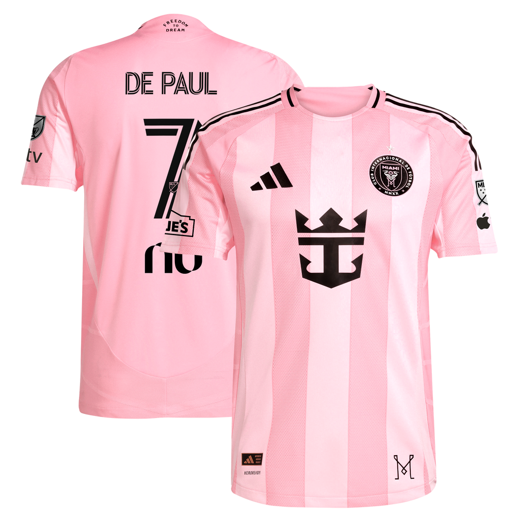 Men's Inter Miami CF Rodrigo De Paul Pink 2025 Euforia On-Field Authentic Jersey