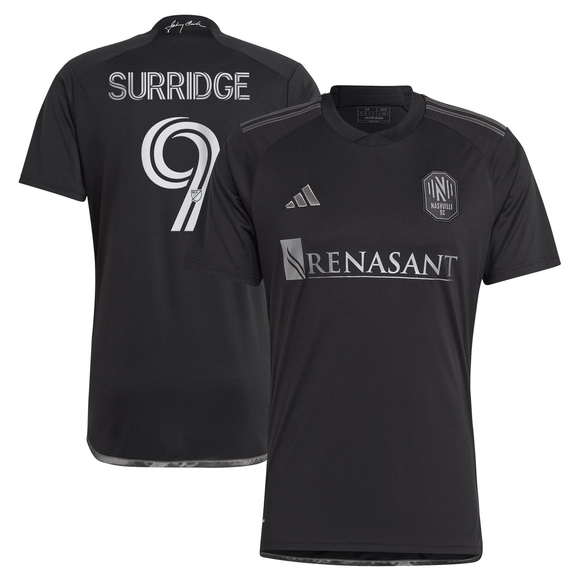 Men's Nashville SC Sam Surridge Black 2023 Man In Black Kit Replica Player Jersey