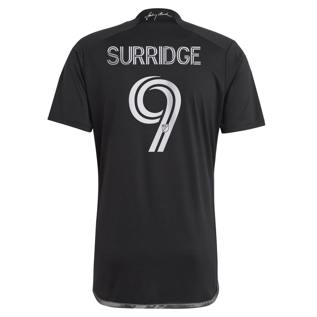 Men's Nashville SC Sam Surridge Black 2023 Man In Black Kit Replica Player Jersey