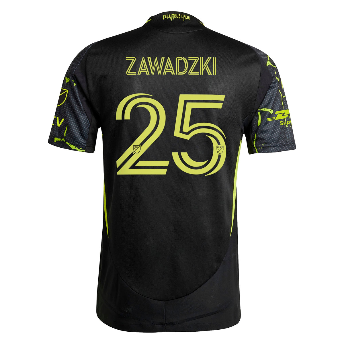 Men's Columbus Crew Sean Zawadzki Black 2025 The Goosebumps Kit Authentic Player Jersey