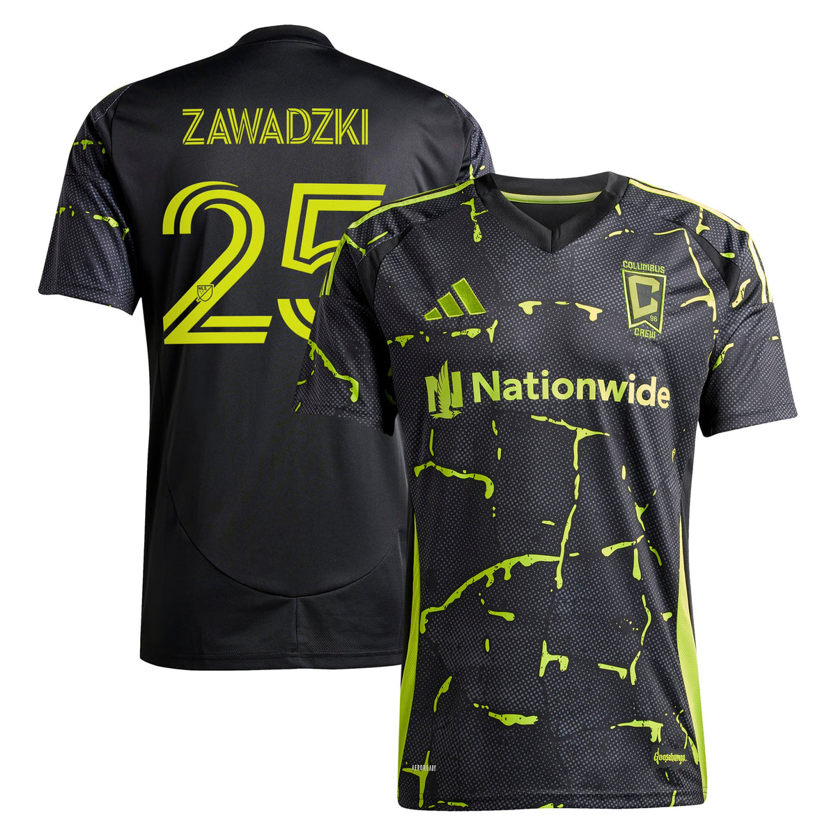 Men's Columbus Crew Sean Zawadzki Black 2025 The Goosebumps Kit Replica Player Jersey