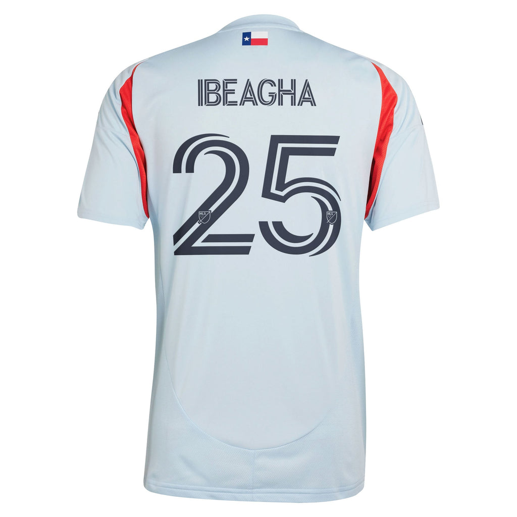 Men's FC Dallas Sebastien Ibeagha Light Blue 2025 The Inferno Kit Replica Player Jersey