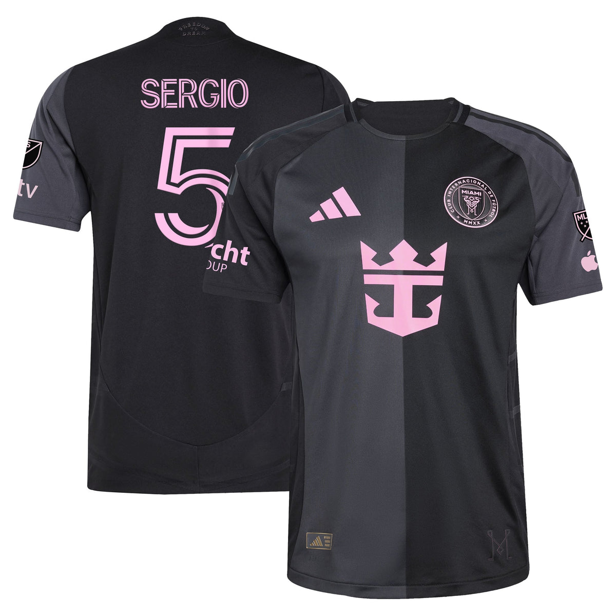 Men's Inter Miami CF Sergio Busquets Black 2025 The Fortitude Kit Authentic Player Jersey