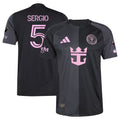 Men's Inter Miami CF Sergio Busquets Black 2025 The Fortitude Kit Authentic Player Jersey