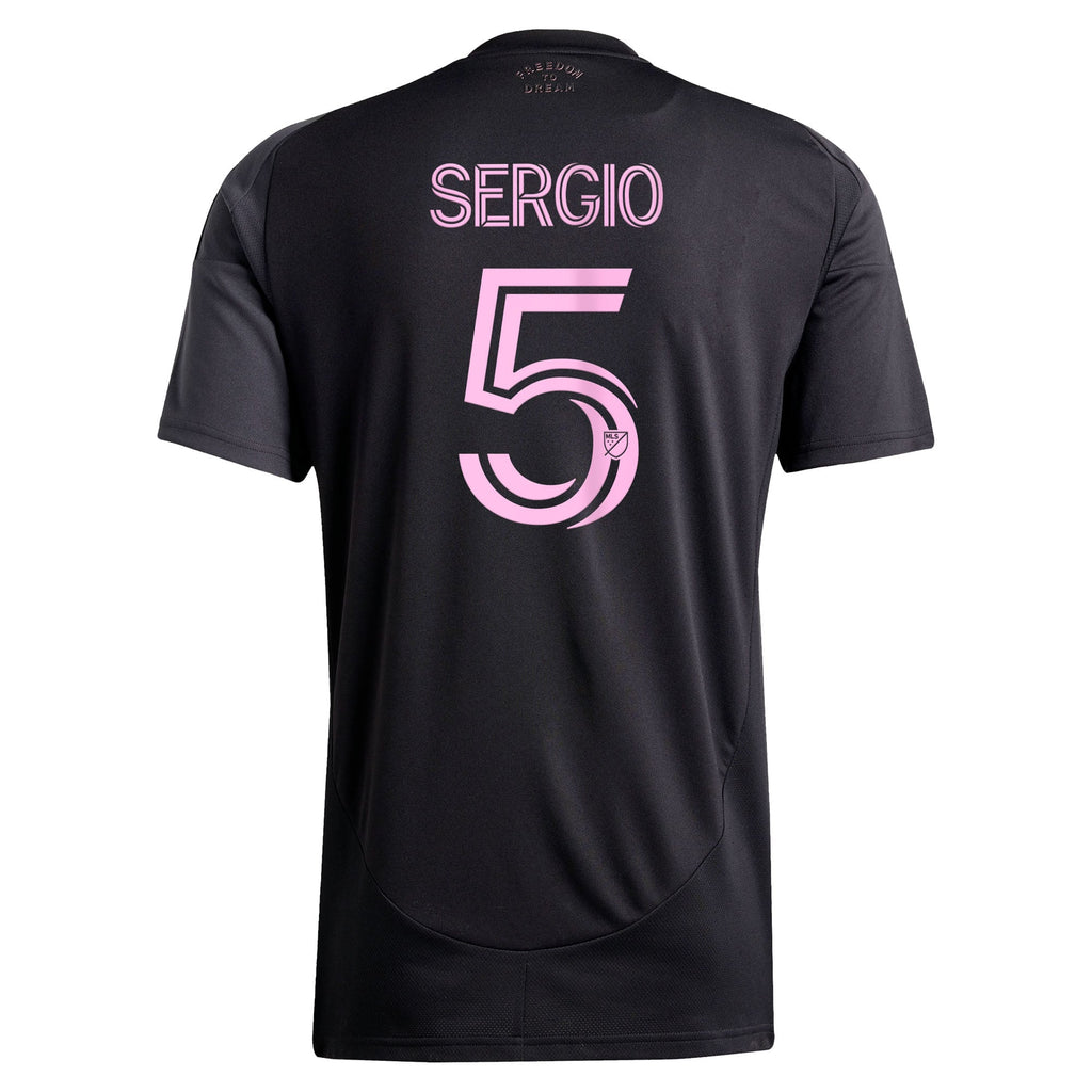 Men's Inter Miami CF Sergio Busquets Black 2025 The Fortitude Kit Replica Player Jersey