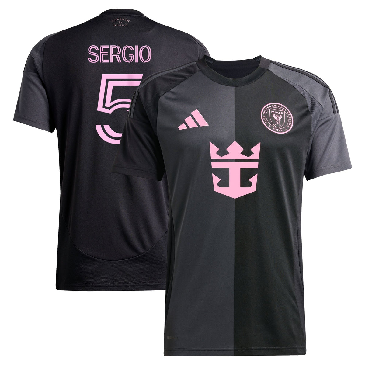 Men's Inter Miami CF Sergio Busquets Black 2025 The Fortitude Kit Replica Player Jersey