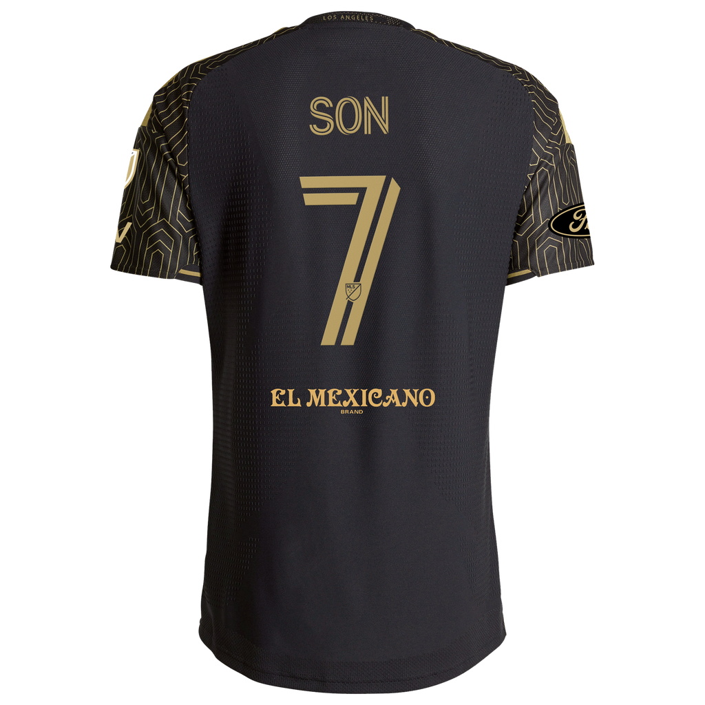 Men's LAFC Son Heung-Min Black 2026 Primary Kit On-Field Authentic Patch Jersey