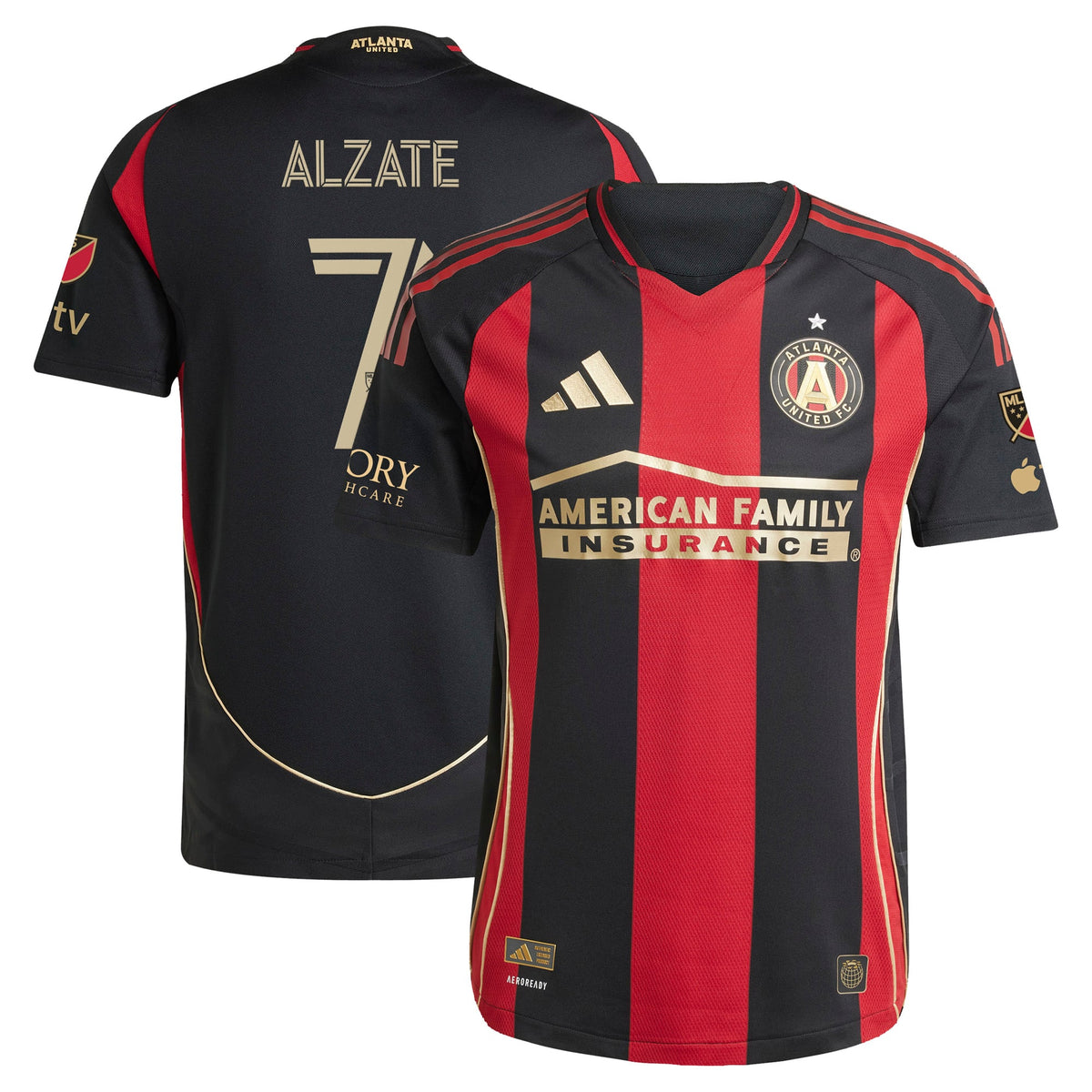 Men's Atlanta United FC Steven Alzate Black 2025 The Connector On-Field Authentic Jersey