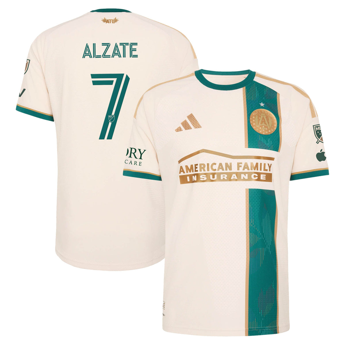 Men's Atlanta United FC Steven Alzate Tan 2026 Spirit of '96 On-Field Authentic Patch Jersey
