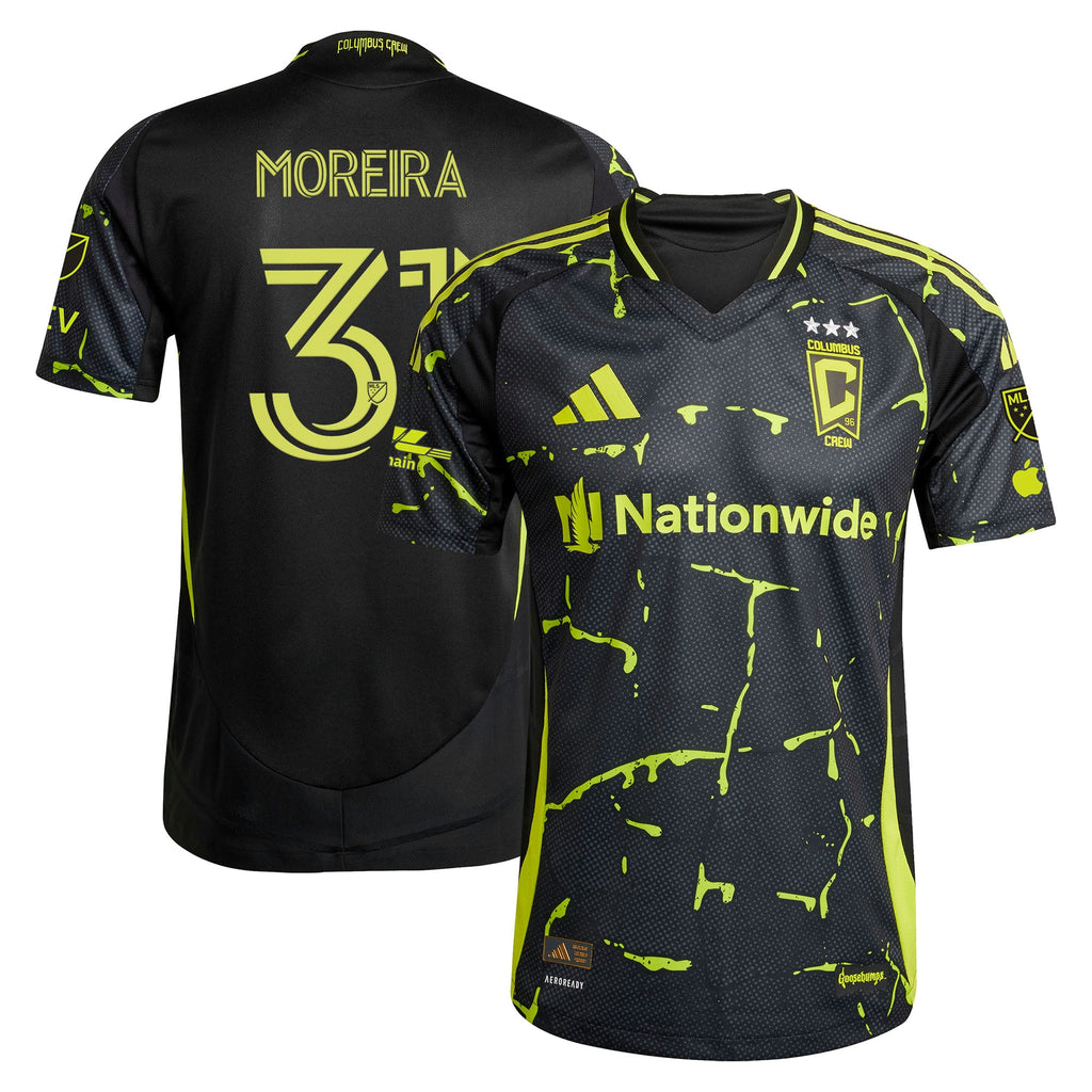 Men's Columbus Crew Steven Moreira Black 2025 The Goosebumps Kit On-Field Authentic Jersey