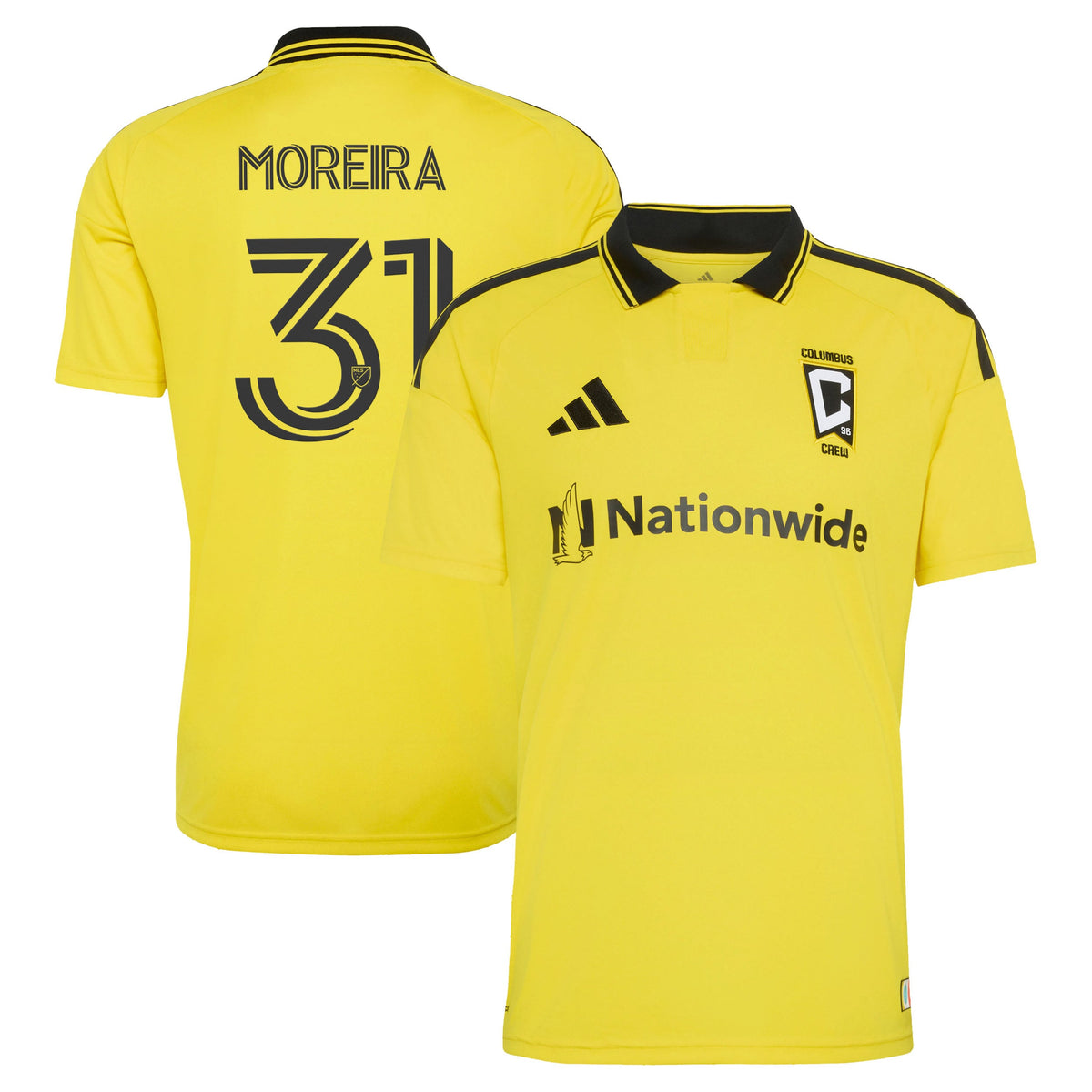 Men's Columbus Crew Steven Moreira Yellow 2026 The Crafted for Excellence Kit Replica Jersey