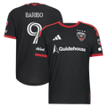 Men's D.C. United Tai Baribo Black 2026 Black-and-Red Kit On-Field Authentic Patch Jersey