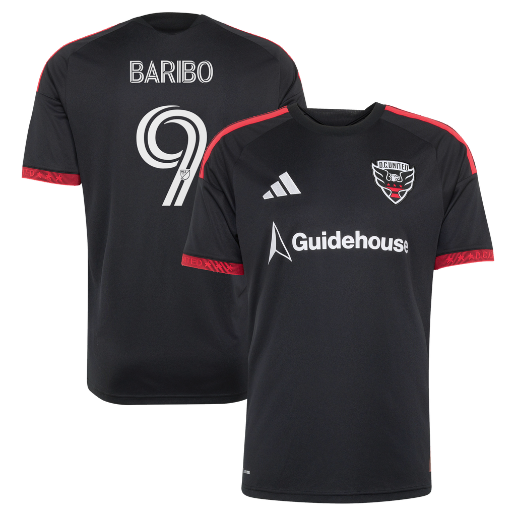 Men's D.C. United Tai Baribo Black 2026 Black-and-Red Kit Replica Jersey