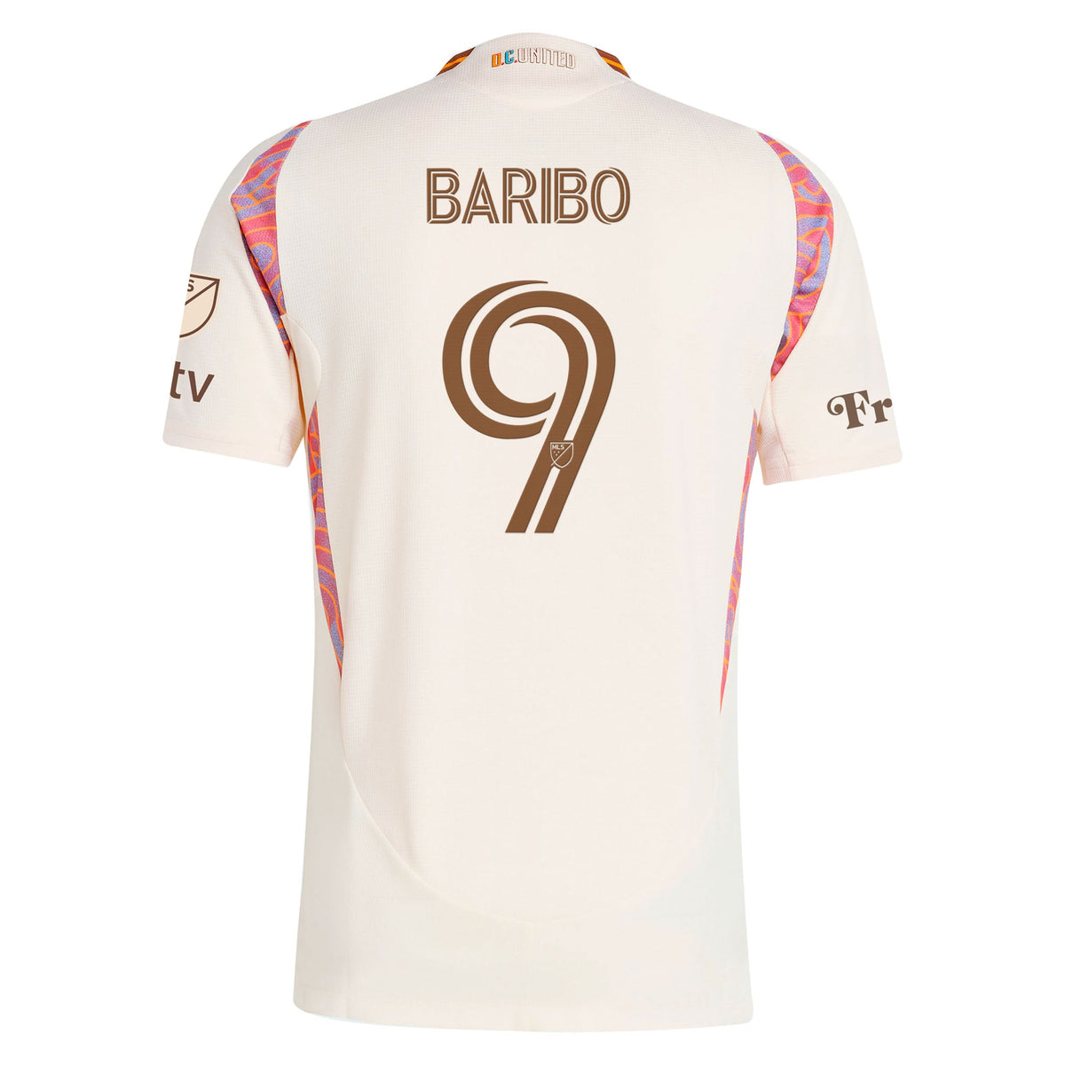 Men's D.C. United Tai Baribo Natural 2025 The Soul Kit On-Field Authentic Jersey