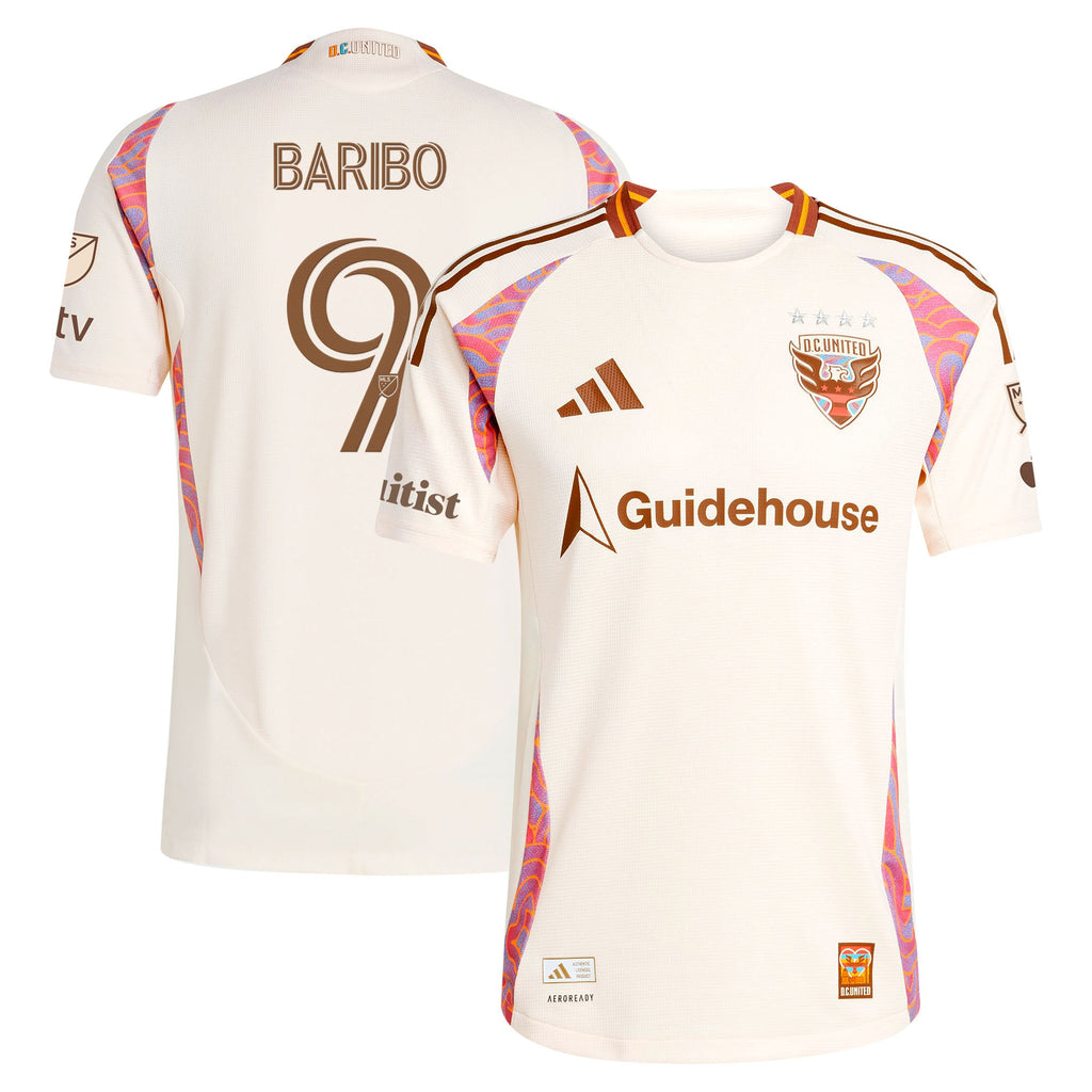 Men's D.C. United Tai Baribo Natural 2025 The Soul Kit On-Field Authentic Jersey