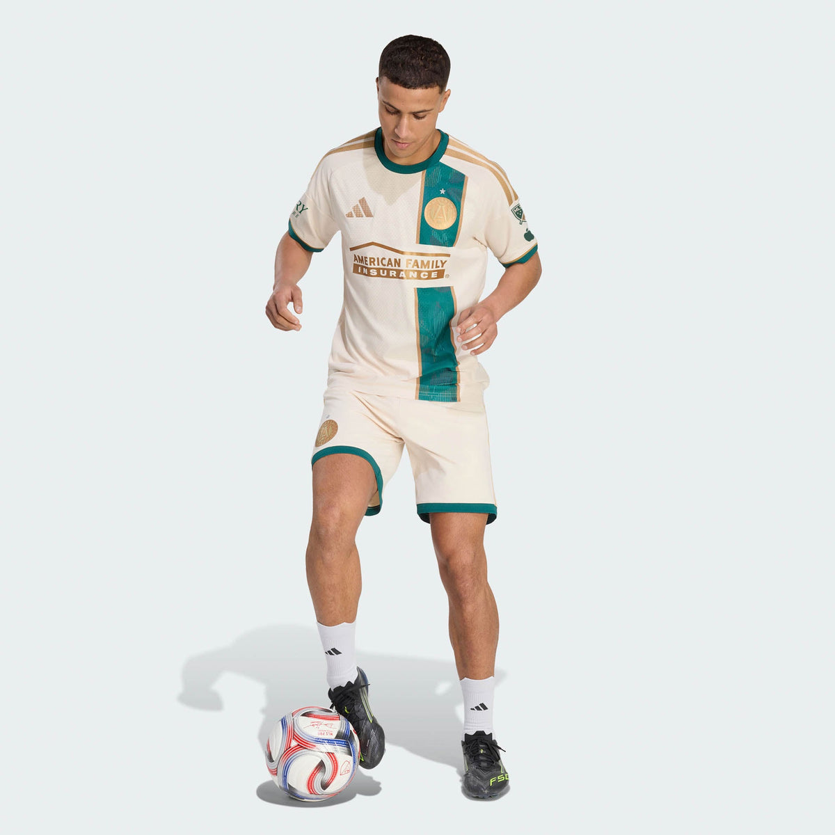 Men's Atlanta United FC Tan 2026 Spirit Of '96 On-Field Authentic Patch Jersey