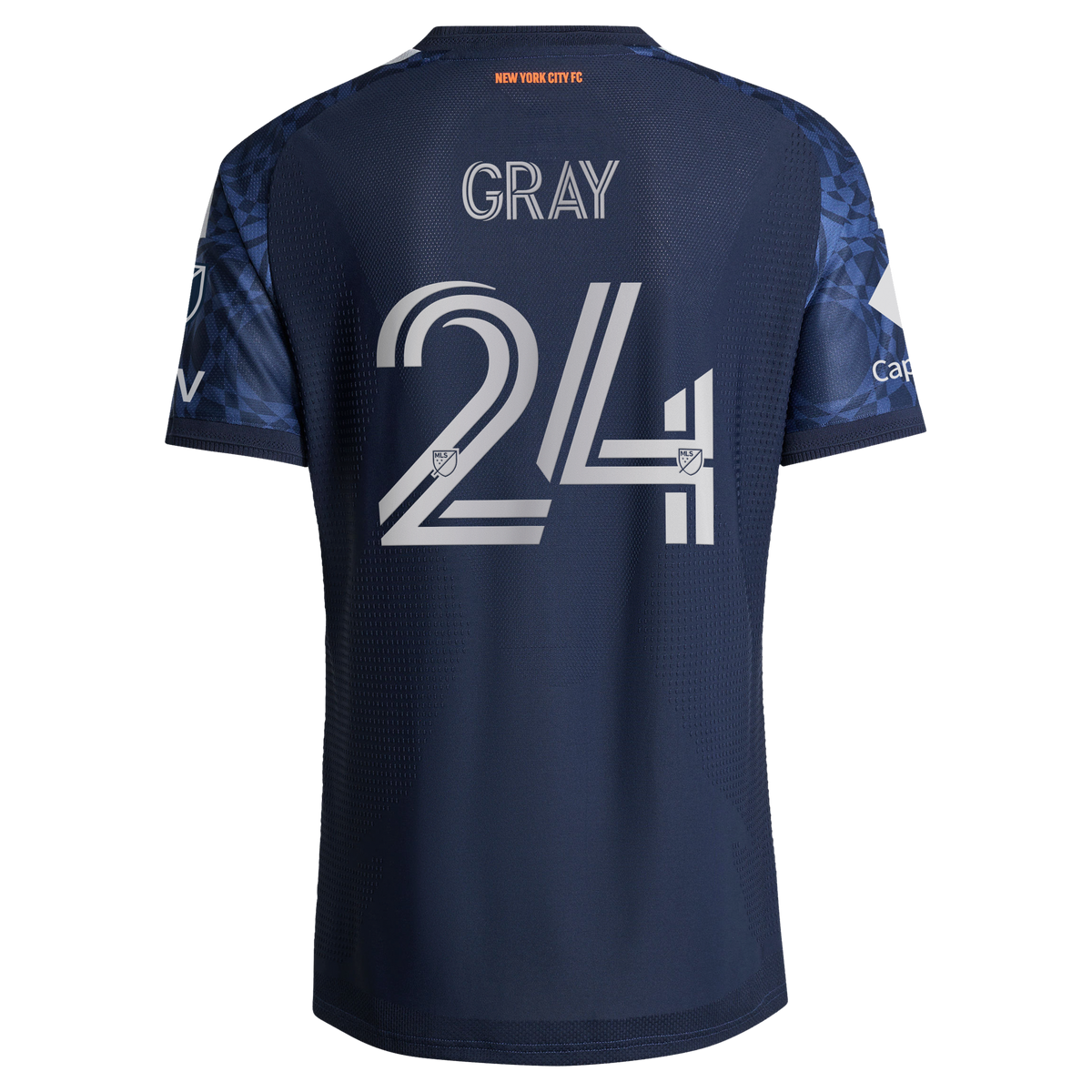 Men's New York City FC Tayvon Gray Blue 2026 The All Nations Kit On-Field Authentic Patch Jersey