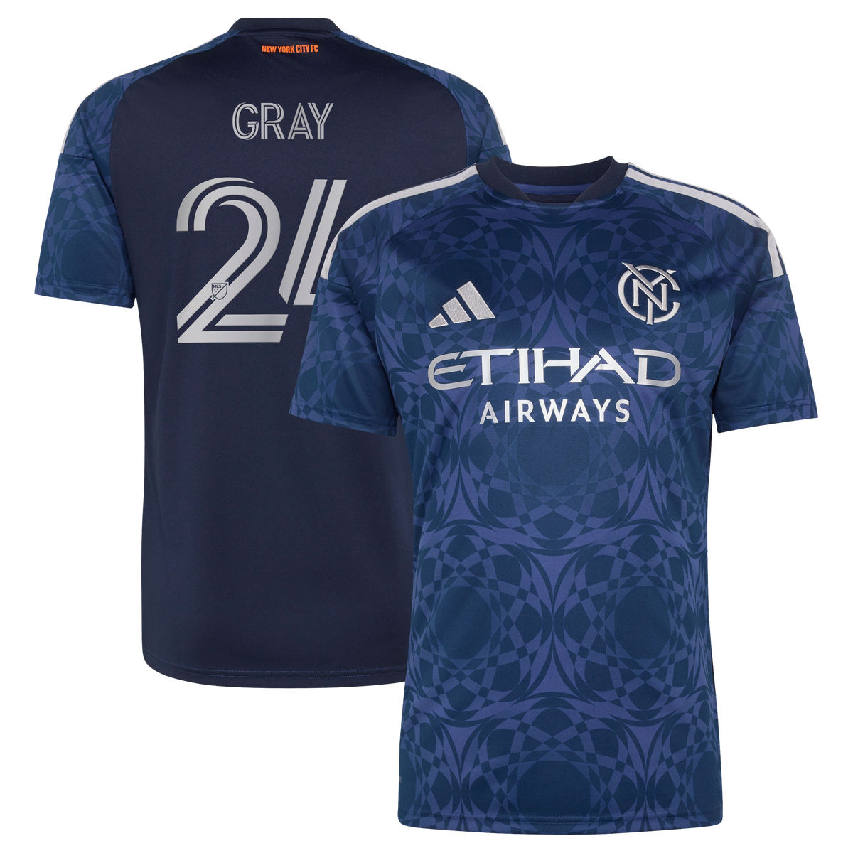 Men's New York City FC Tayvon Gray Blue 2026 The All Nations Kit Replica Jersey