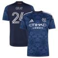 Men's New York City FC Tayvon Gray Blue 2026 The All Nations Kit Replica Jersey
