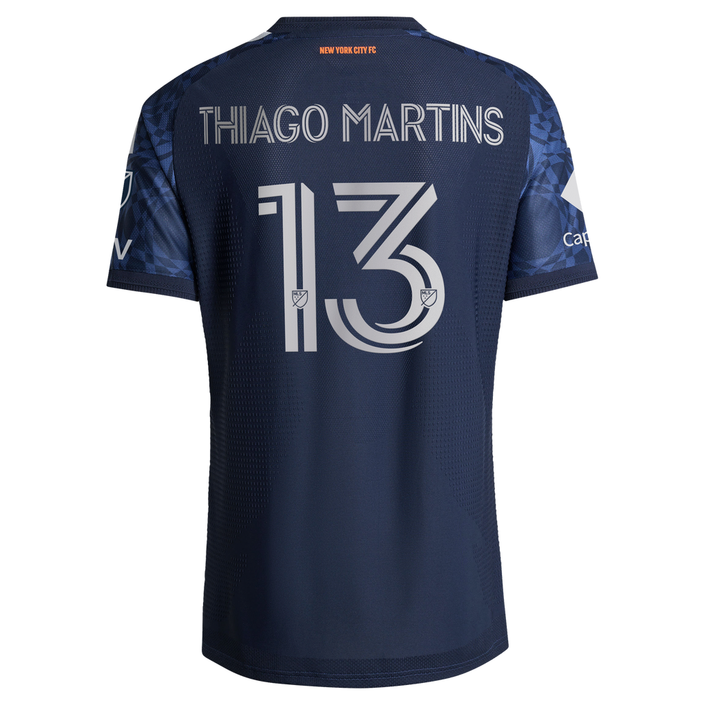 Men's New York City FC Thiago Martins Blue 2026 The All Nations Kit On-Field Authentic Patch Jersey