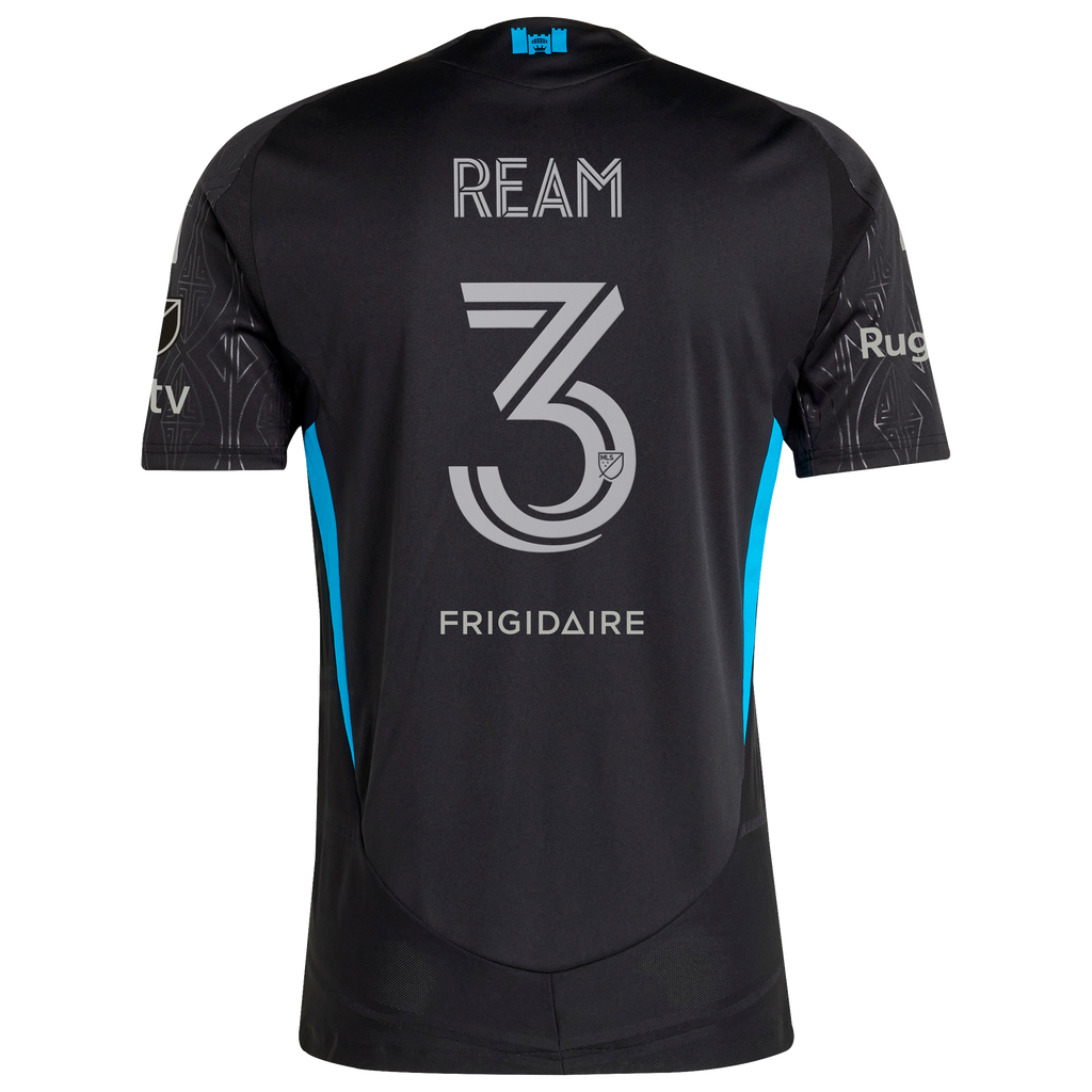 Men's Charlotte FC Tim Ream Black 2025 Fortress Kit Authentic Player Jersey