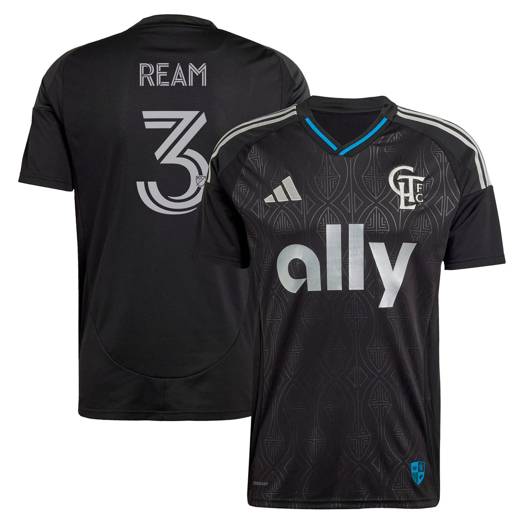 Men's Charlotte FC Tim Ream Black 2025 Fortress Kit Replica Player Jersey