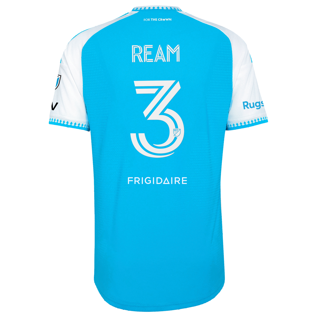 Men's Charlotte FC Tim Ream Blue 2026 Carolina Kit: Crowns Up On-Field Authentic Patch Jersey