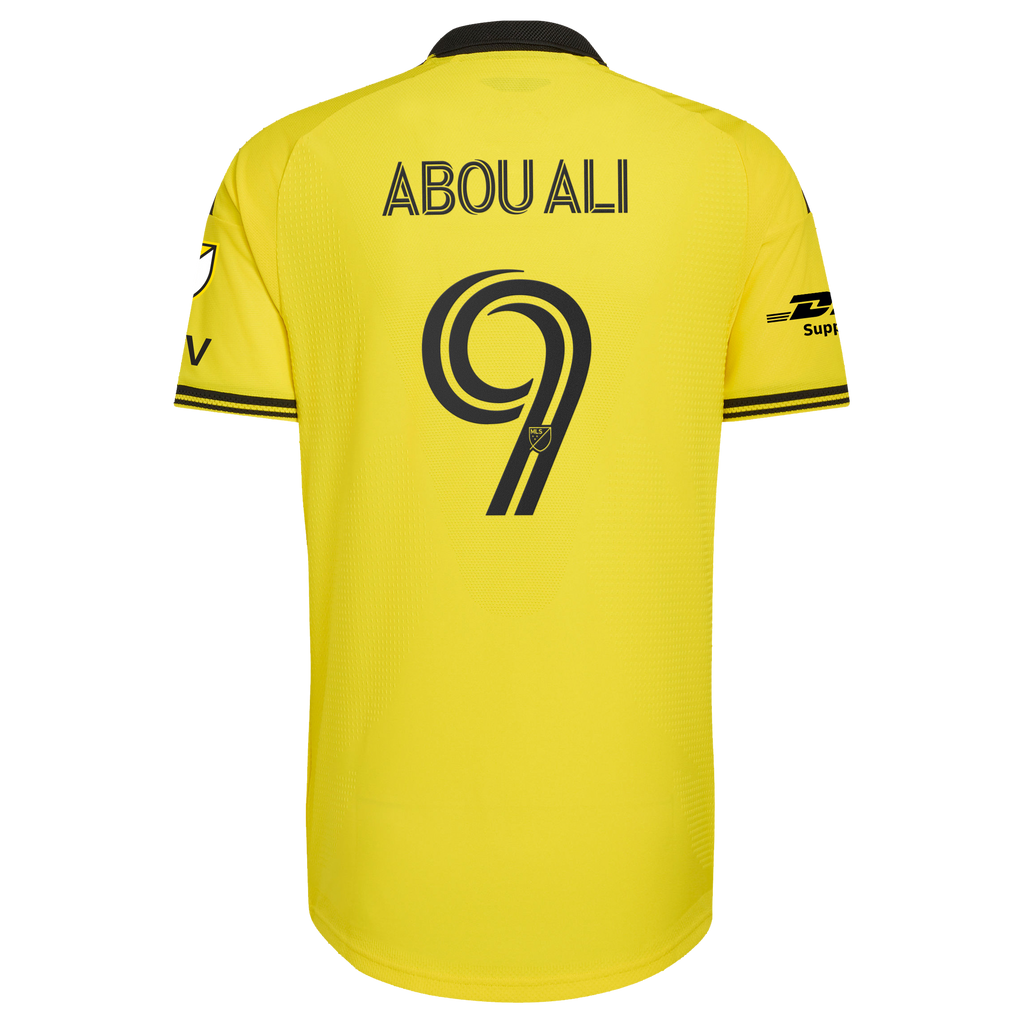 Men's Columbus Crew Wessam Abou Ali Yellow 2026 The Crafted for Excellence Kit On-Field Authentic Patch Jersey