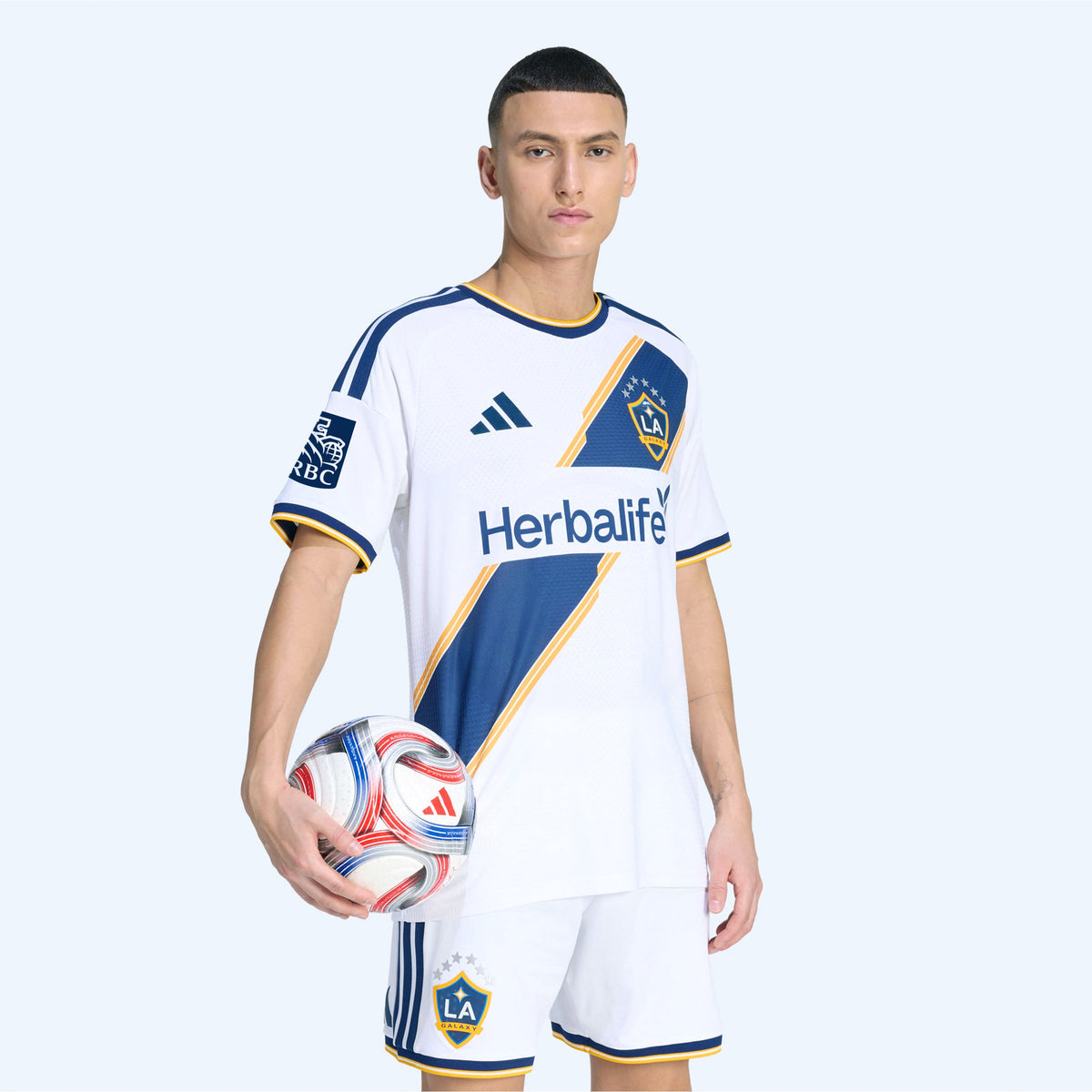 Men's LA Galaxy White 2026 The VeloCITY Kit On-Field Authentic Patch Jersey