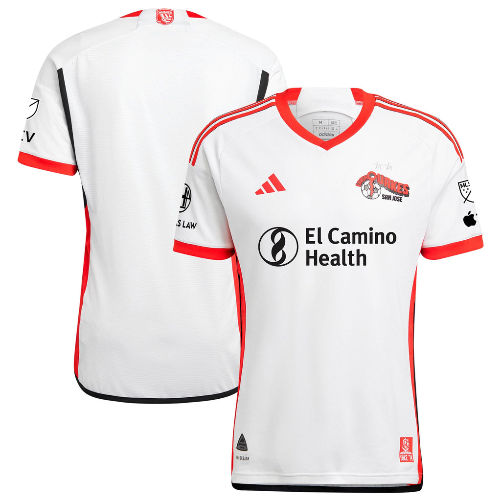 Men's San Jose Earthquakes White 2025 The 50 Kit Authentic Jersey