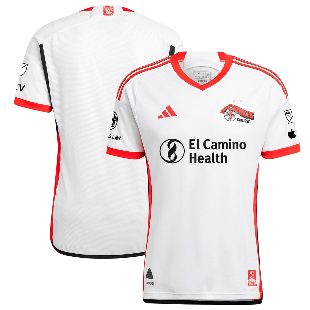 Men's San Jose Earthquakes White 2025 The 50 Kit Authentic Jersey