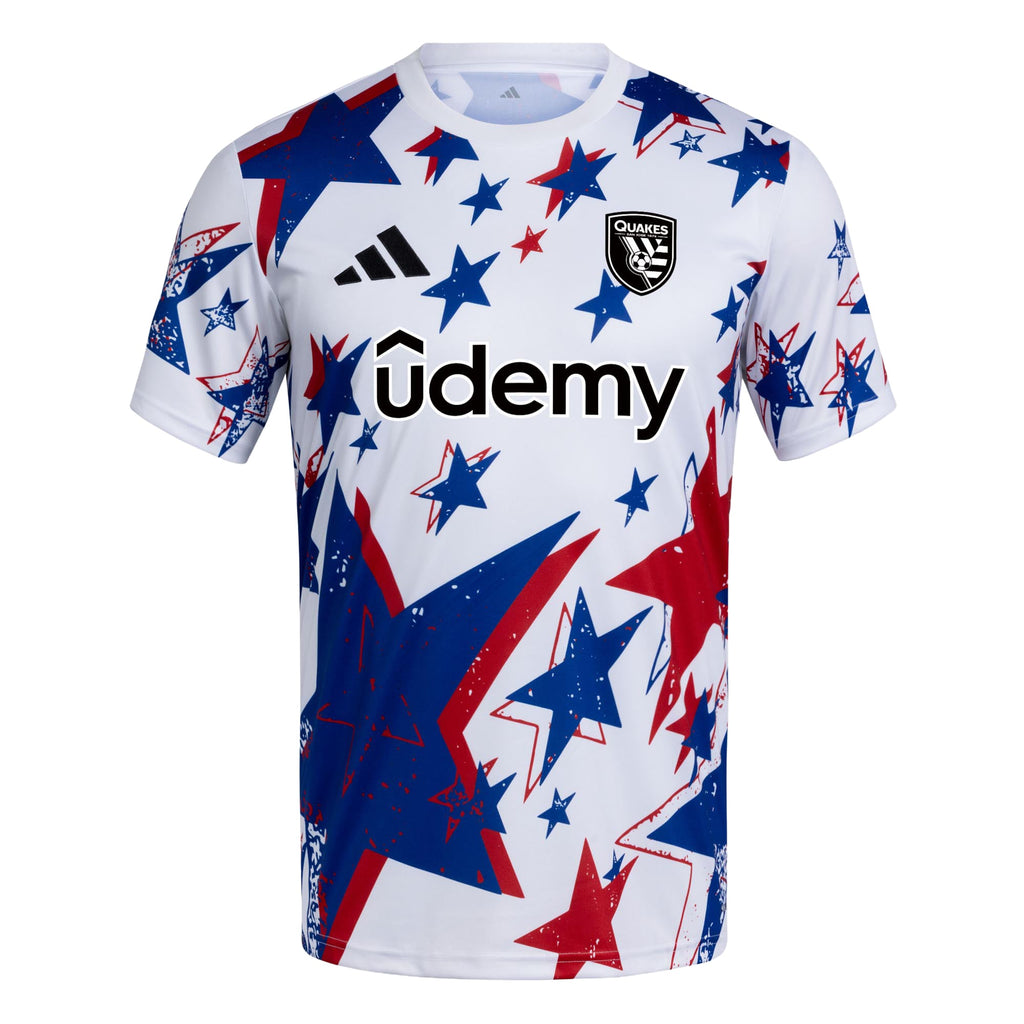 Men's San Jose Earthquakes White 2026 Americana Pre-Match Jersey