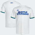 Men's Seattle Sounders FC White MLS x US Sports Baseball Jersey